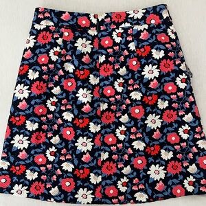 Kate Spade Red and Blue Floral A-Line Skirt